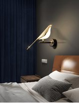 Applique murale Vogel - Siècle des Lumières LED moderne - 3 couleurs de lumière - Decor murale - 1 Vogel - Rotatif - Or/ Zwart - Appliques murales - Siècle des Lumières mural - Siècle des Lumières de Décoration