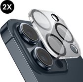 iPhone 15 Pro / 15 Pro Max Camera Lens Screen Protector - Screenprotector - 2 stuks - Camera Protector iPhone 15 Pro - Gehard Glas