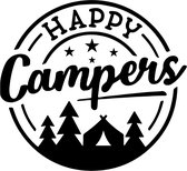 Raam auto sticker - happy camper - auto accessoires - caravan - camping