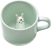 Koffie-melk-thee-keramische beker - 3D dier-ochtend-mok ochtenddrankje en bruiloften, verjaardagen, Vaderdag