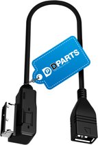 Dparts Audi en Volkswagen autoradiokabel met USB - AMI MDI MMI kabel voor muziek afspelen via USB - voor Audi's en Volkswagen auto's - media interface adapter aansluitkabel voor audio
