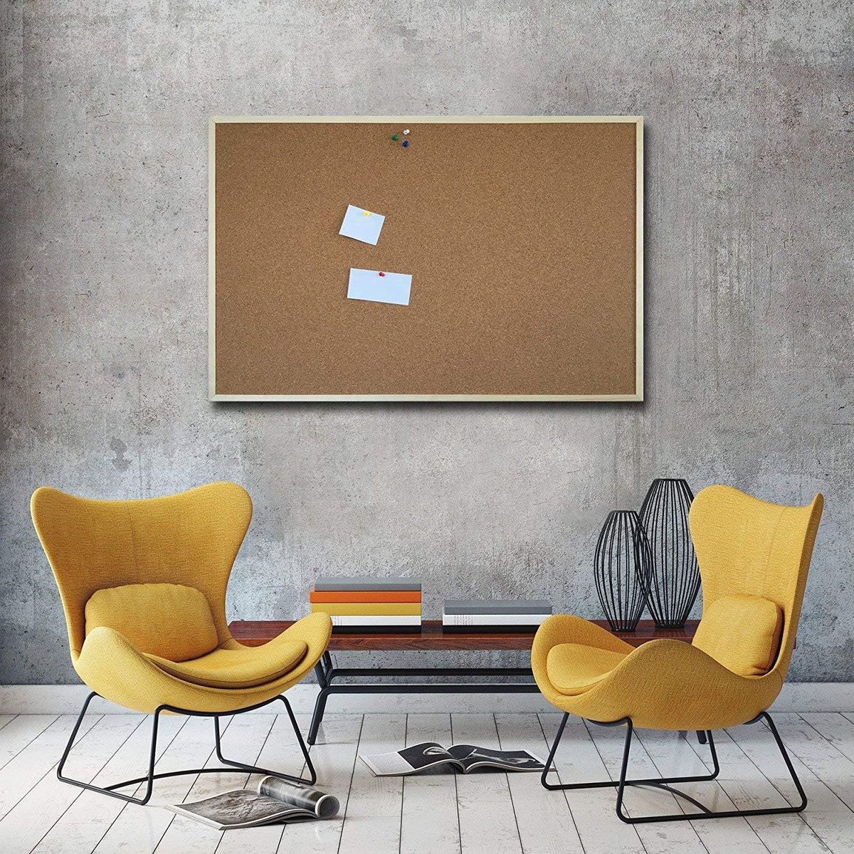 60 X 40 Cm Tableau Liege Mural | Cadre De Pin À Épingles | Panneau Pour  Bureau