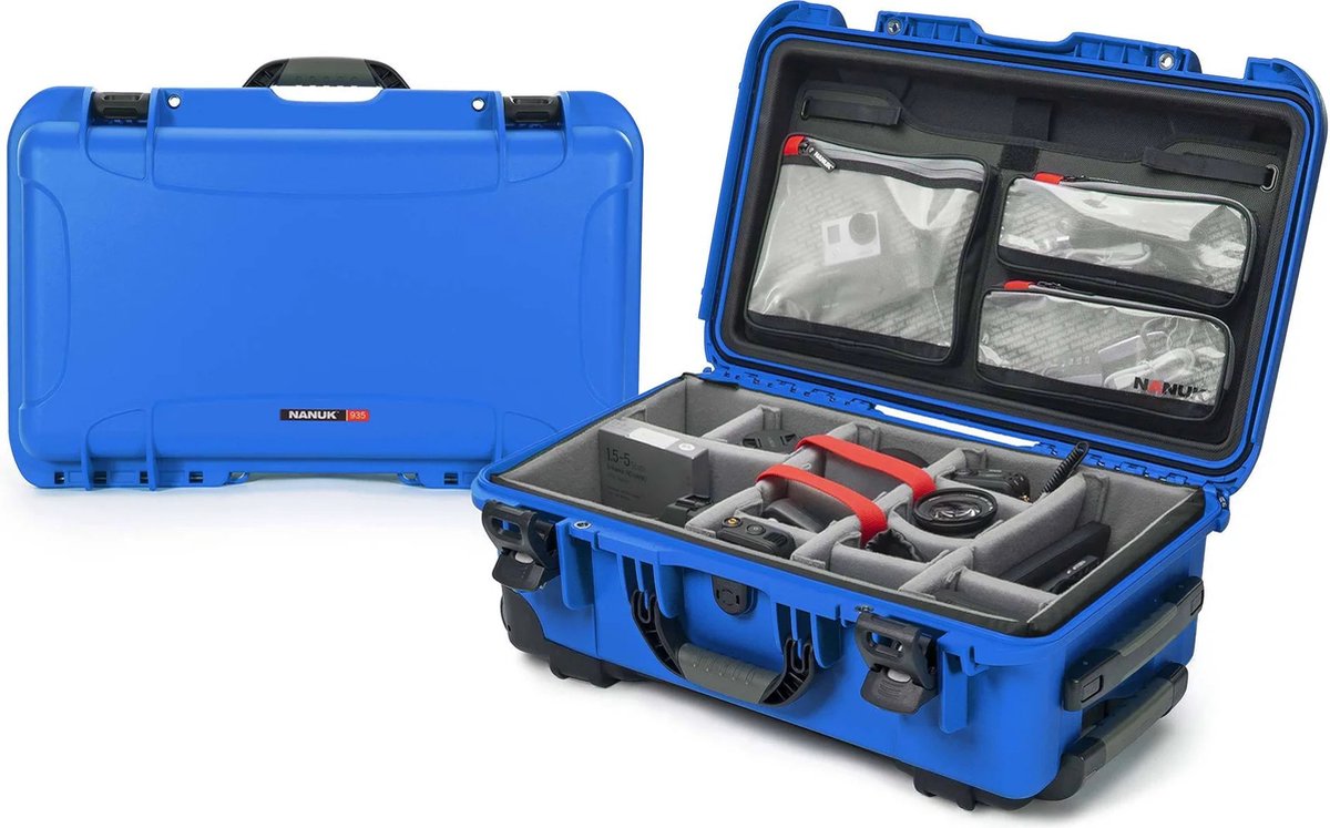 Nanuk 935 Case w/lid org./divider - Blue - Pro Photo Kit case