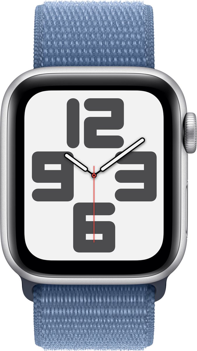 Apple Watch Se GPs 40 Mm Zilver Aluminium Case/winterblauw Sport Loop