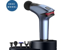 BLOZ® - Massage Gun - Massage Apparaat Fitness - Massage Gun Professioneel - Massage Pistool Relax - Cadeau - Blauw - IJscompres Opzetstuk