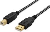 Ednet 84181 USB-kabel 3 m USB 2.0 USB A USB B Zwart