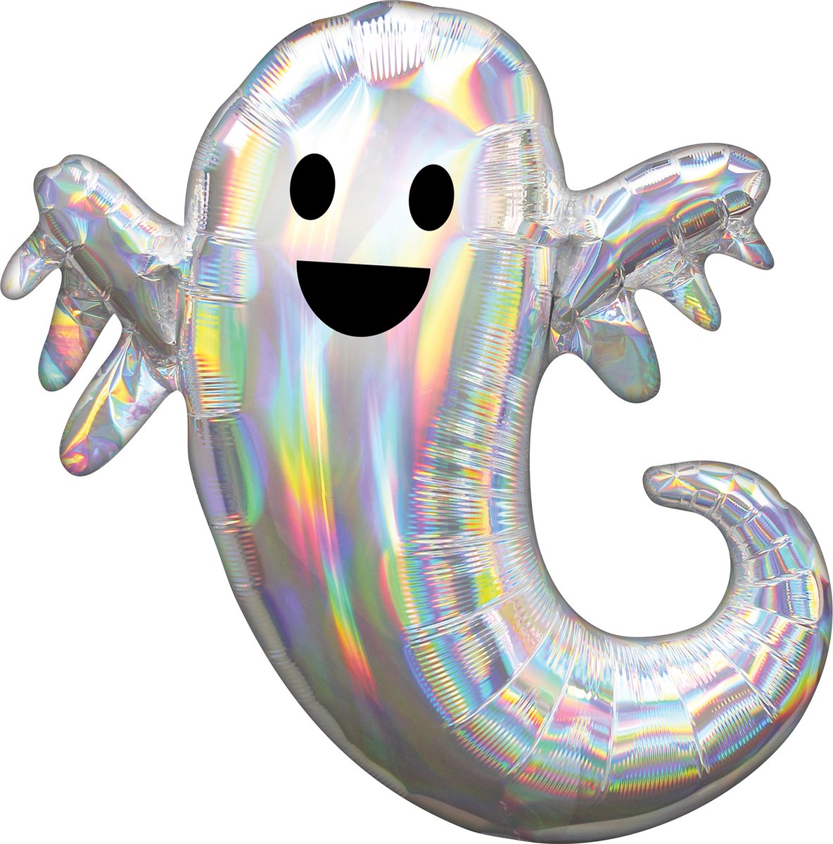 RIETHMULLER - Aluminium ballon met regenboogkleurige spook 71 cm