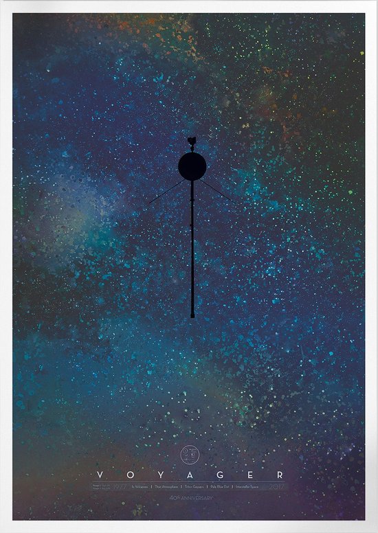 The Voyagers - Reaching for the Stars | Space, Astronomie & Ruimtevaart Poster | A4: 21x30 cm