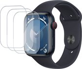 3x Geschikt voor Apple Watch 9 45mm Screenprotector - Folie Screen Protector Geschikt voor Apple Watch 9 45mm