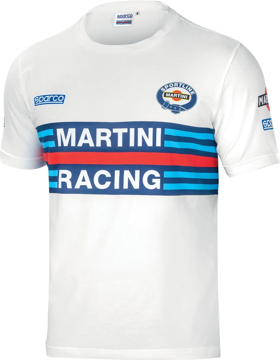 Sparco Martini Racing Martini Racing T-Shirt - Marineblauw/Wit/Zwart — XXL