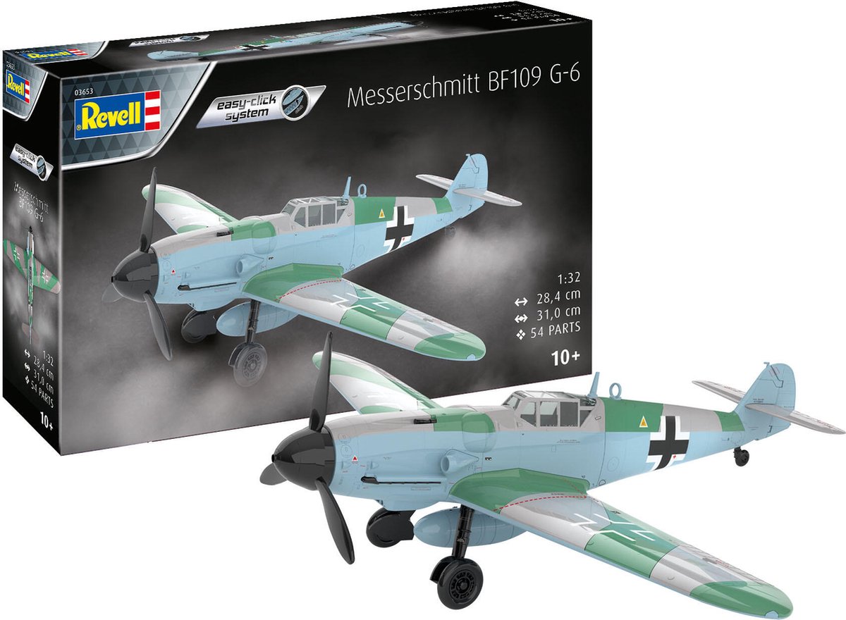 1:32 Revell 63653 Messerschmitt Bf109G-6 - Easy click system - Model Set Plastic Modelbouwpakket