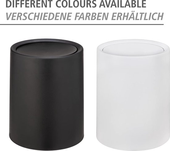 Wenko 25208100 Prullenbak Atri, cosmetica-emmer van 6 liter met deksel Wenko 25208100 Prullenbak Atri, cosmetica-emmer van 6 liter met deksel