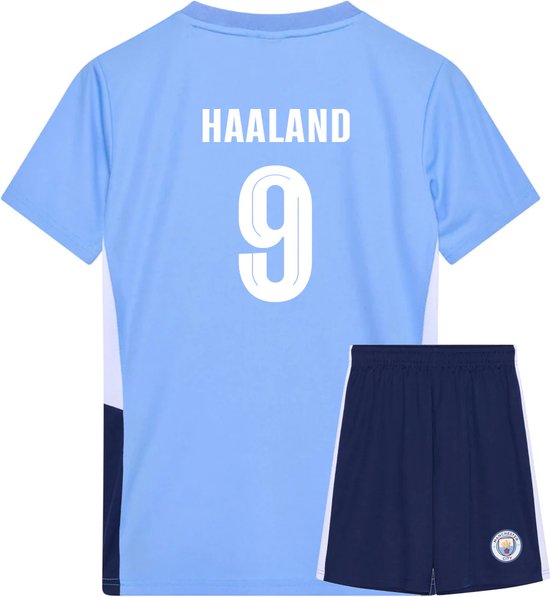 Manchester City Voetbaltenue Haaland - Haaland Tenue Thuis - 2023-2024 - Voetbaltenue Kinderen - Shirt en Broekje - Jongens en Meisjes --152 cadeau geven