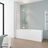 Paroi de bain Schulte - 2 parties - 103x130cm - profilé blanc - verre de sécurité transparent - art. D33533- F 04 50