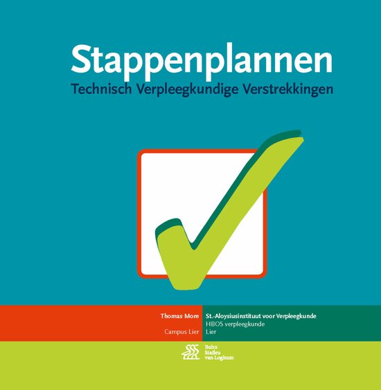 Titre: Stappenplannen Technisch Verpleegkundige Verstrekkingen. Une coche verte dans un cadre rouge.