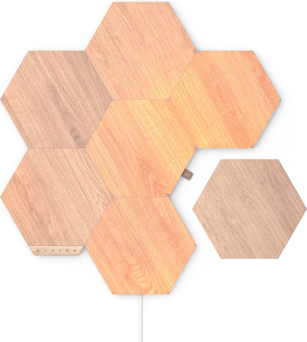 Nanoleaf Elements Wood Look Hexagons Starter Kit 7-Pack Nanoleaf Elements Wood Look Hexagons Starter Kit 7-Pack