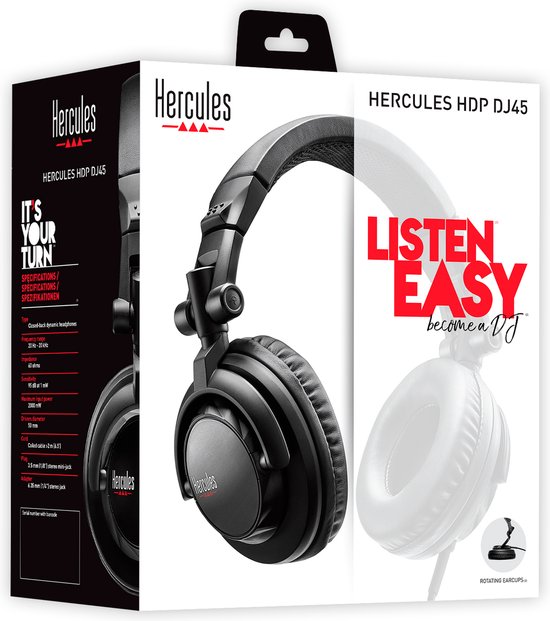 Hercules DJControl Inpulse T7 - DJ Controller + HDP DJ45 - DJ koptelefoon - Zwart - Hercules