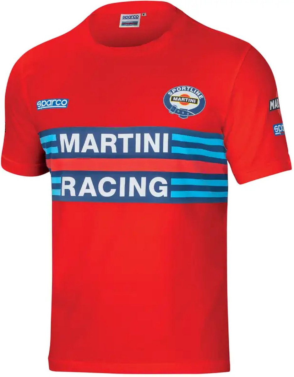 Sparco Martini Racing Martini Racing T-Shirt - Marineblauw/Wit/Zwart — Rood — XL
