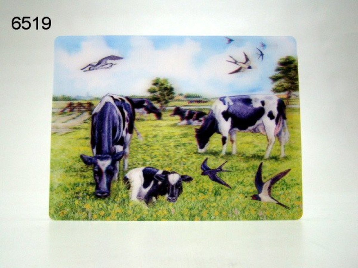 3D Ansichtkaart - Koeien in de Wei met Kalf - 16 x 12 cm - Diepte Effect - Zonder Envelop