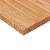 vidaXL Eikenhouten Wastafelblad - Wastafelblad - Wastafelblad 80x40x2,5cm behandeld massief hout lichtbruin - Bruin Wastafelblad - Badkamermeubel - Wasbakblad