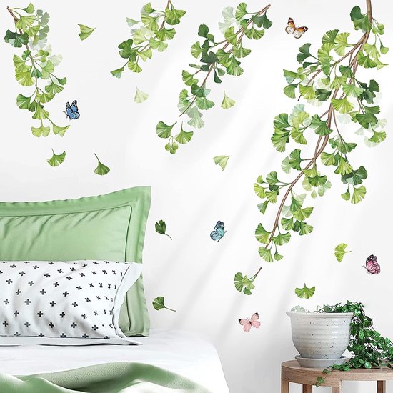 Decalmile Stickers Muraux Plantes Tropicales Feuilles De Palmier Verts - Décoration Salon Chambre