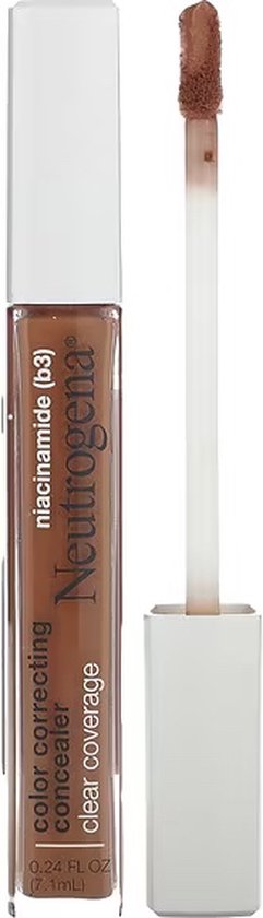 Correcteur de couleur Neutrogena, Deep Peach. Tubes avec bouchon blanc et applicateur.