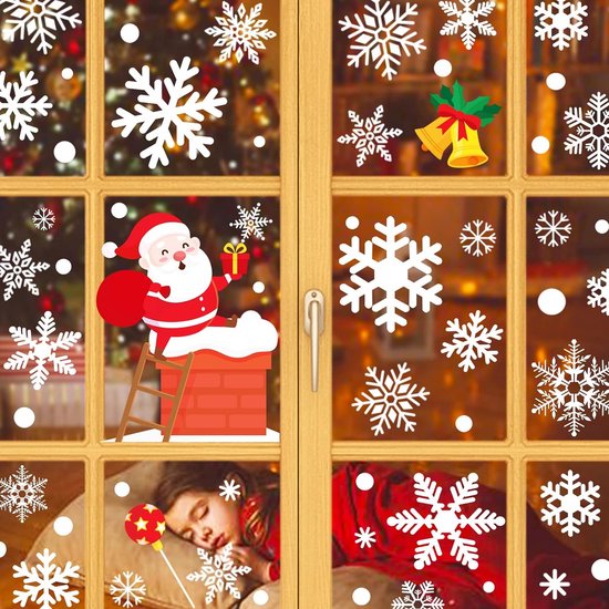 Stickers Vitres Noel,Autocollant Noel Fenetre,noël Mural Autocollant