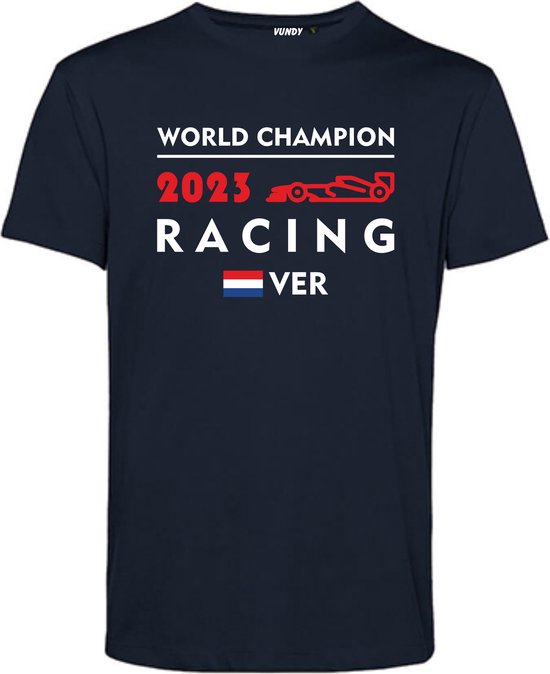 T-shirt World Champion Racing 2023 – Max Verstappen (Navy)