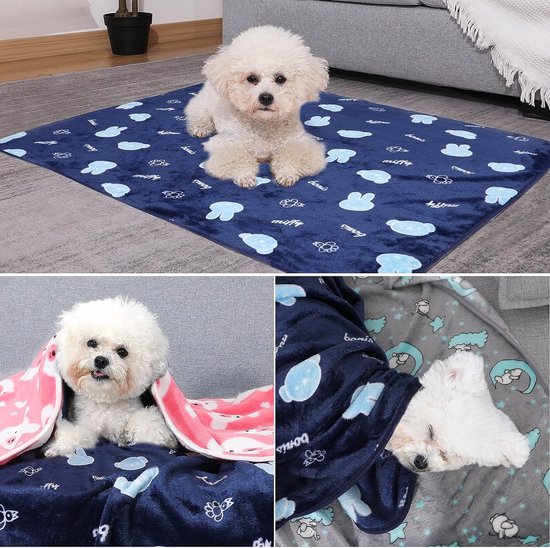 Omtofo 5 stuks zachte hondendeken, wasbaar, pluche hondendeken, kattendeken, huisdendeken voor kleine en middelgrote honden en katten, poot patroon, geschikt voor banken en bedden, 76 × 52 cm, grijs Omtofo 5 stuks zachte hondendeken, wasbaar, pluche hondendeken, kattendeken, huisdendeken voor kleine en middelgrote honden en katten, poot patroon, geschikt voor banken en bedden, 76 × 52 cm, grijs