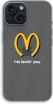 Case Company® - Hoesje geschikt voor iPhone 15 hoesje - I'm lovin' you - Soft Cover Telefoonhoesje - Bescherming aan alle Kanten en Schermrand