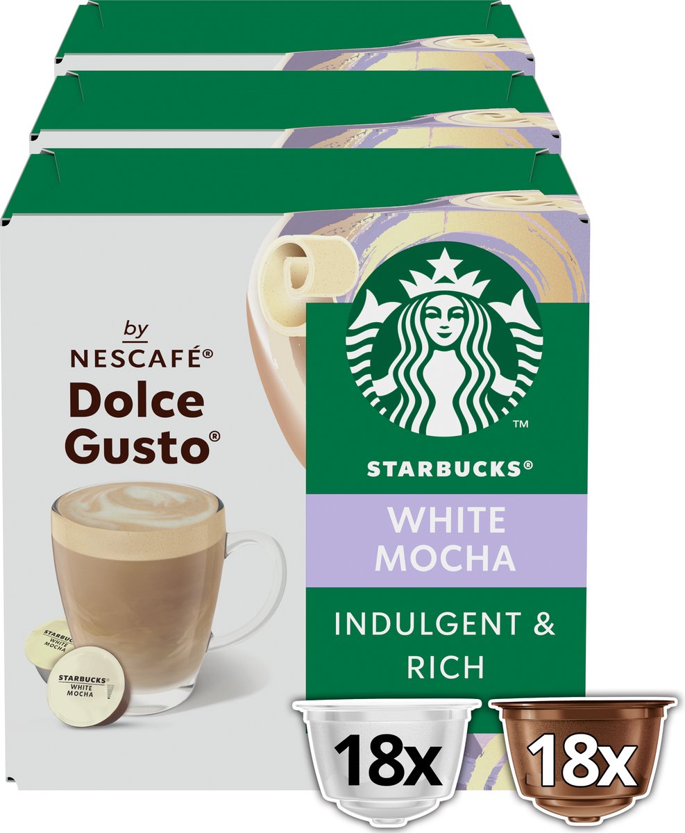 Starbucks by Dolce Gusto Capsules - White Mocha - 36 koffiecups voor 18 koppen koffie
