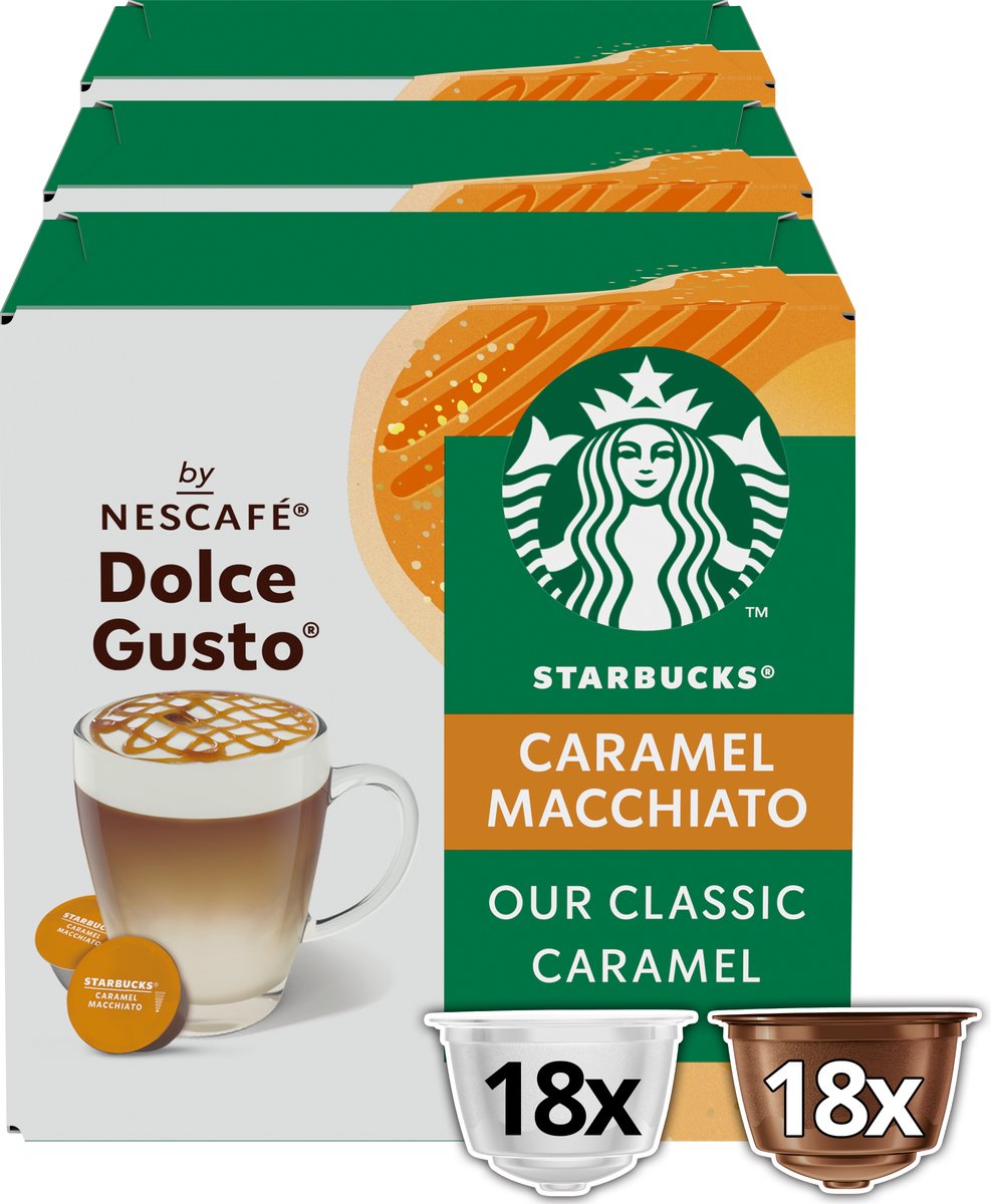 Starbucks by Dolce Gusto Caramel Macchiato capsules - 36 koffiecups voor 18 koppen koffie - Starbucks