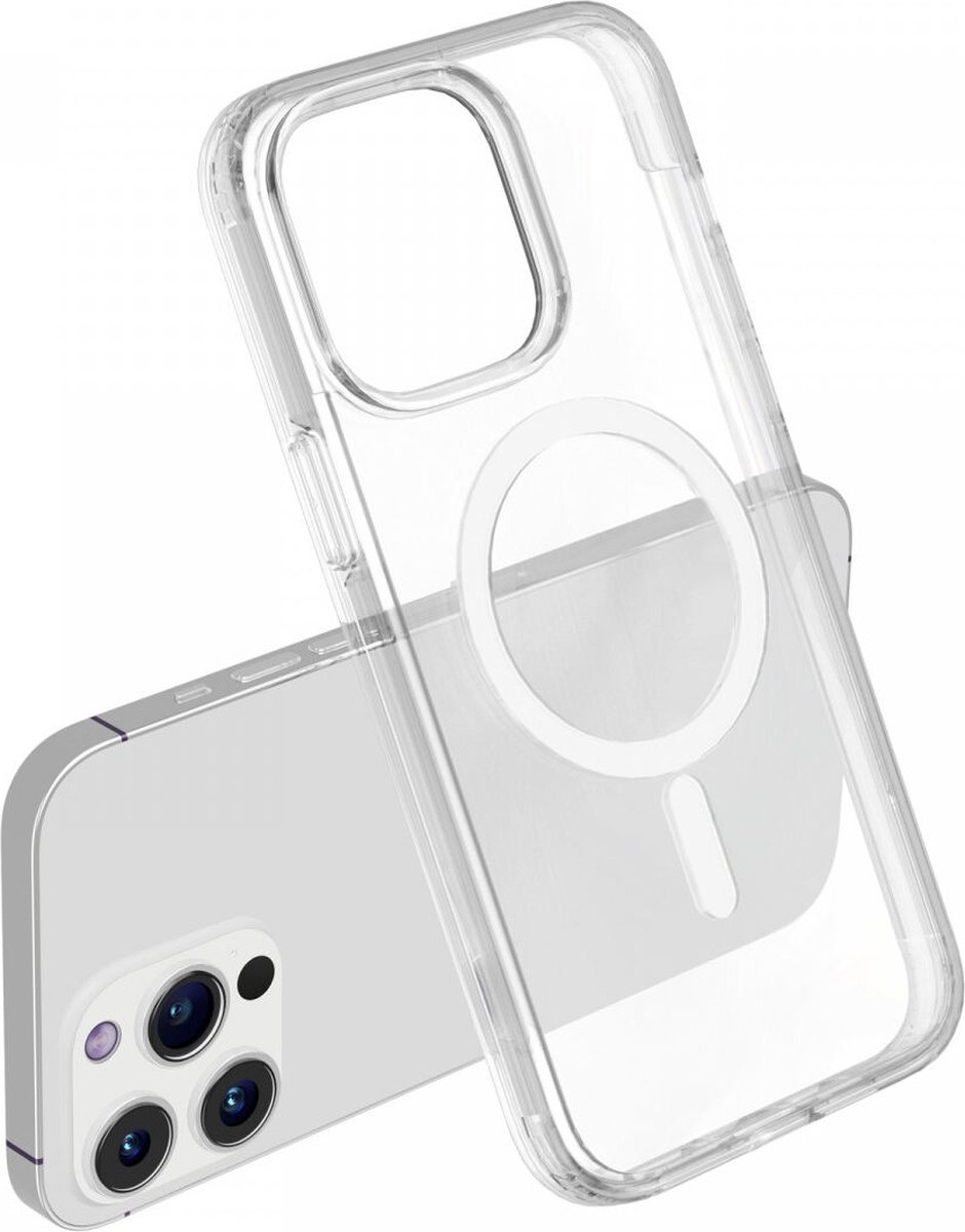 iPhone 15 Pro Hoesje met MagSafe - TPU - Transparant - Clear Case
