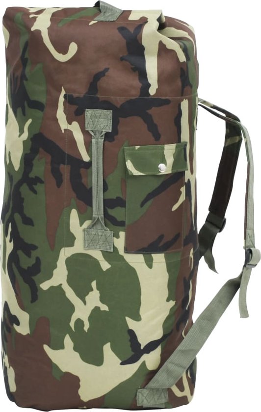 The Living Store Legerstijl Sporttas - 30x30x90 cm - Camouflage