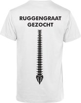 T-shirt Ruggengraat gezocht | Oktoberfest dames heren | Carnavalskleding heren dames | Foute party | Wit | maat S