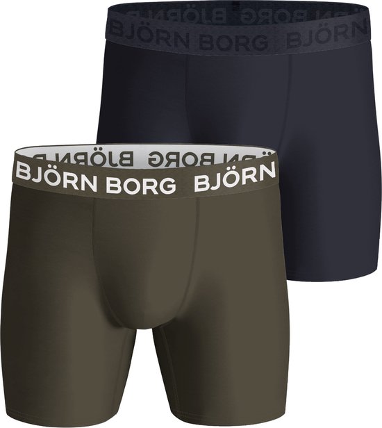 Björn Borg Performance boxers - microfiber heren boxers lange pijpen (2-pack) - multicolor - Maat: M