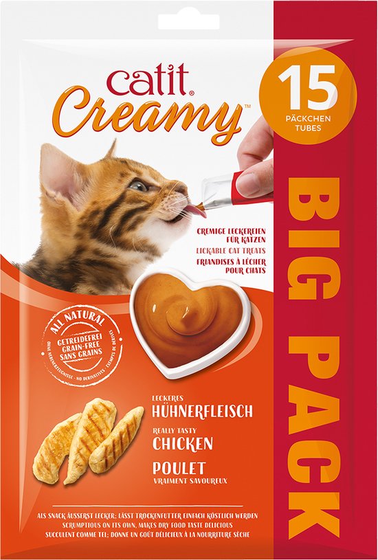 Cat It - Kattensnack - Kat - Ca Creamy Kip 15x10g - 15st