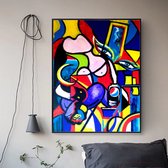 Allernieuwste peinture sur toile .nl® * Pablo Picasso Résumé * - L'art sur votre mur - Couleur - Moderne - 50 x 70 cm