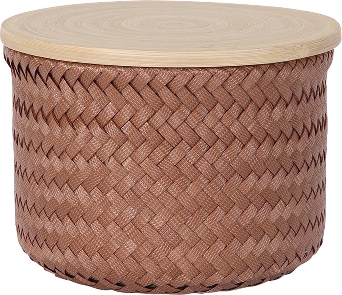 Handed By Wonder high XS - Opbergmand rond met deksel - sienna