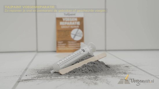 Tulipaint Voegenreparatie (Lichtgrijs) - voegen repareren - Voegenvuller - Voegvuller - Gebroken tegelvoegen opvullen - Herstel gescheurde voeg vullen - lekkage voegen vuller - Tegelvoeg reparatie herstellen