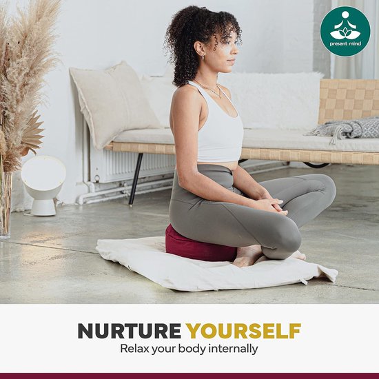 Tapis de yoga rond postures & méditation