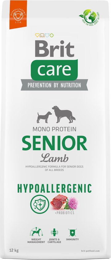 Brit Care Hypoallergenic Senior Lamb & Rice 12 kg - Hond
