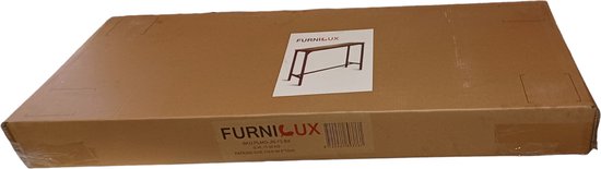 FURNILUX - Vintage Bartafel industrieel - Rustiek Bruin met extra versteviging in de hoeken - Metaal - 110 x 40 x 100 cm