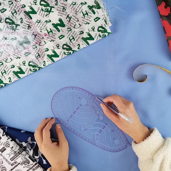 Règle de couture DIY Kit de 7 règles métriques en plastique courbe