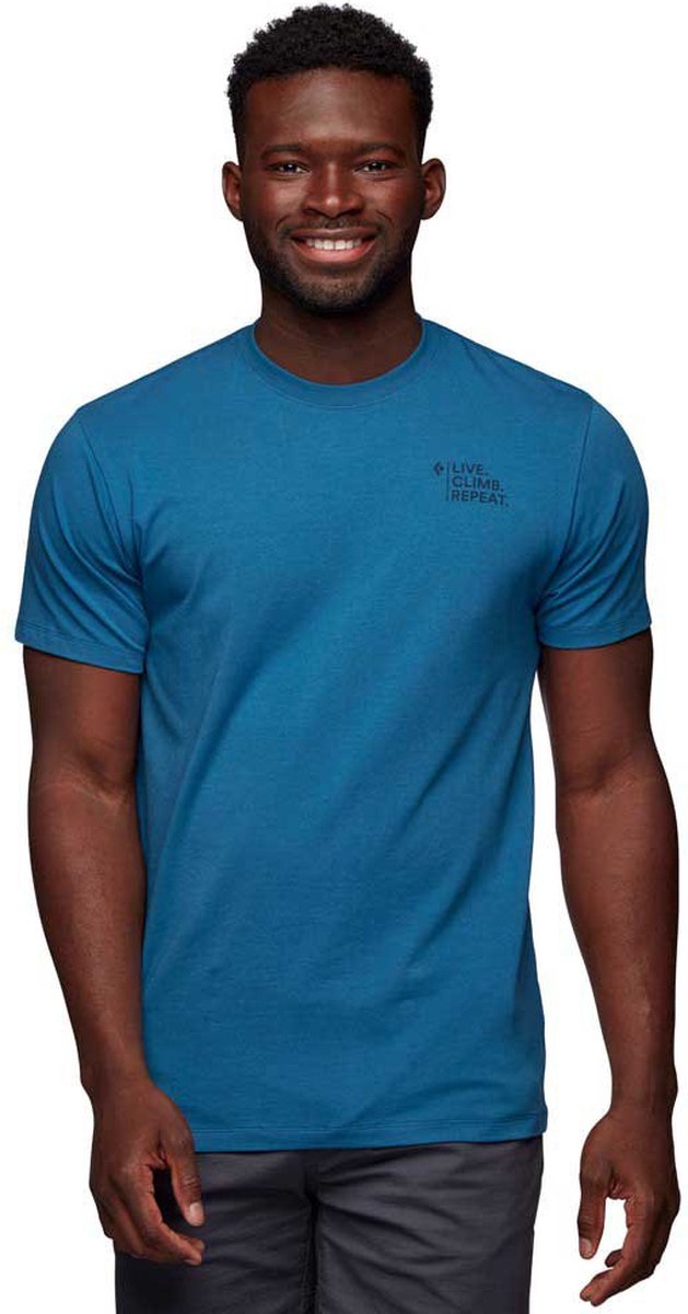 Black Diamond Desert To Mountain Korte Mouwen T-shirt Blauw XL Man
