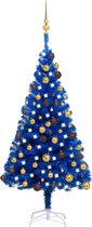 Sapin de Noël artificiel The Living Store - Blauw - 120 cm - Éclairage LED