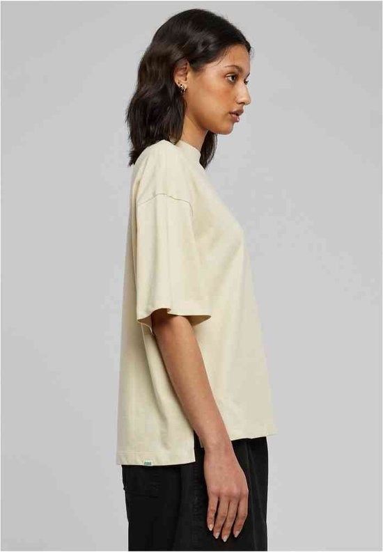 Urban Classics - Organic Heavy Slit Dames T-shirt - Beige