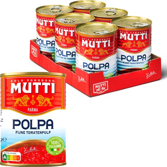 Mutti Polpa fijngesneden tomatenblokjes - 6 x 400 gram