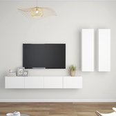 The Living Store TV Meubelset - 30.5 x 30 x 110 cm - 100 x 30 x 30 cm - Wit - Spaanplaat