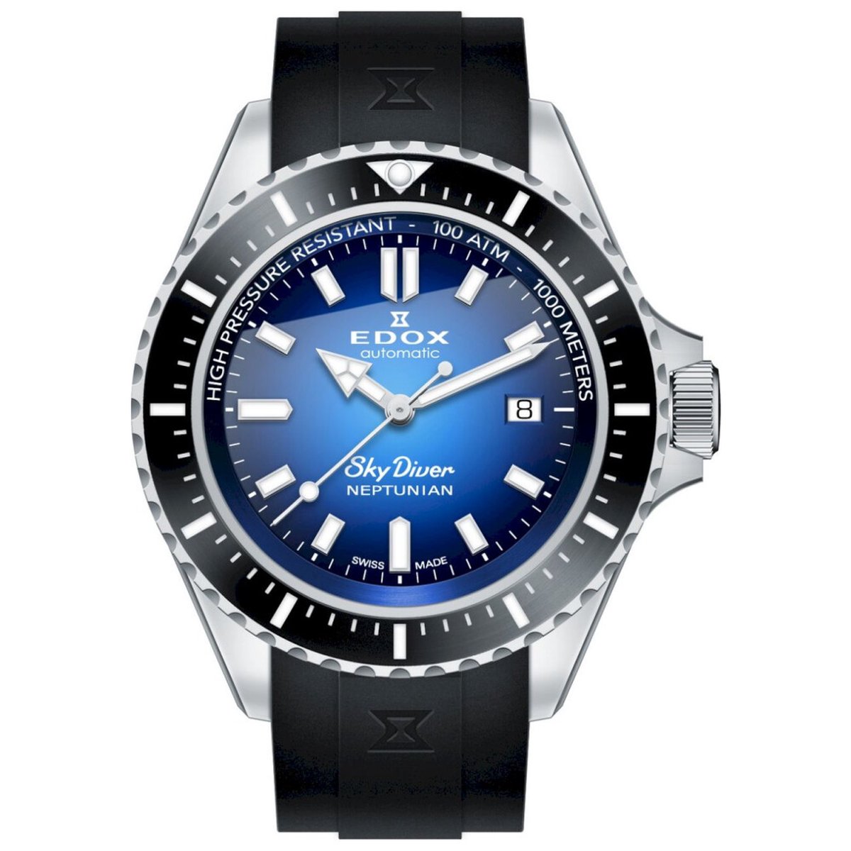 EDOX Skydiver Neptunian Automatic 80120-3NCA-BUIDN mannen horloge